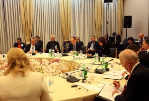 President Bujar Nishani speaks at a joint meeting in Zagreb. (Photo: President.al)