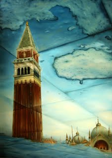2. Reflecting on Venice. 2011. Oil painting on canvas 70 x 100