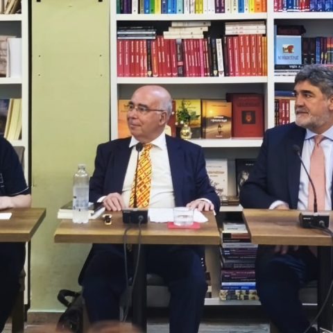 From left to right: AIIS Director Alba Cela, Ambassador Manuel Montobbio, Spanish Ambassador Gabriel Cremades.