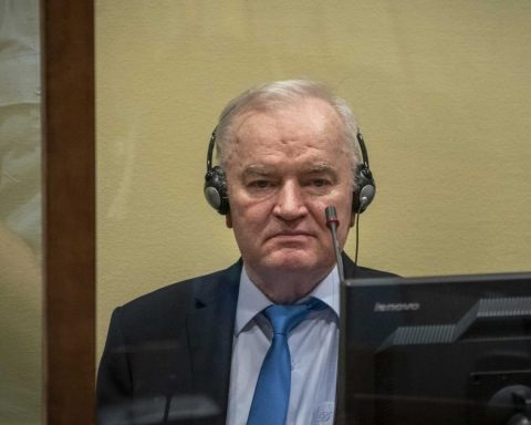 Ratko Mladic waiting for his appeal judgment in The Hague, June 2021. Photo: EPA-EFE/Jerry Lampen/Pool.