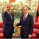 His Excellency Ali Javed, Ambassador of Pakistan to Albania (left) and Albanian President Bajram Begaj (right).
